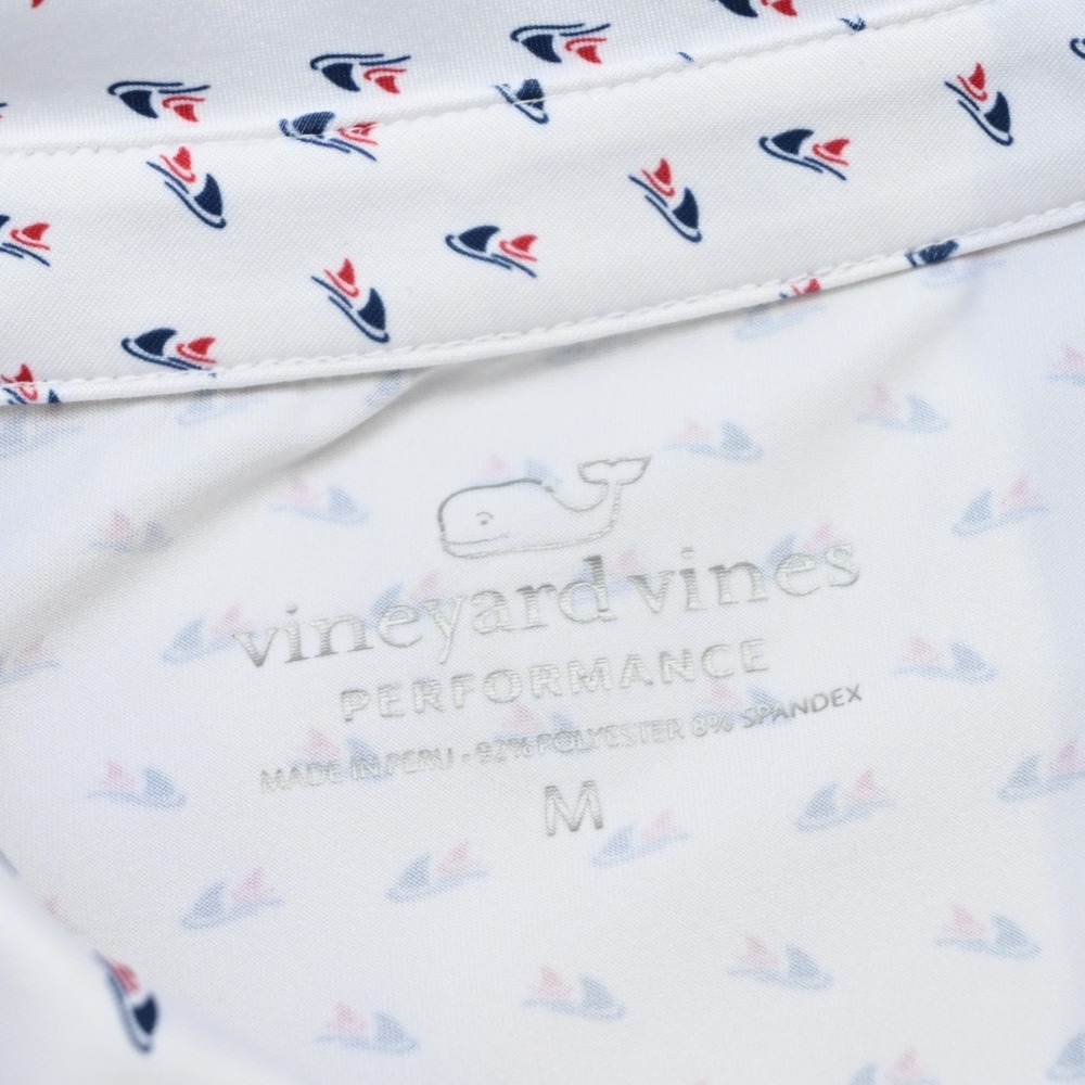 Vineyard Vines Performance Golf Polo Wicking Short Sleeve Mens Size Medium - Picture 8 of 9